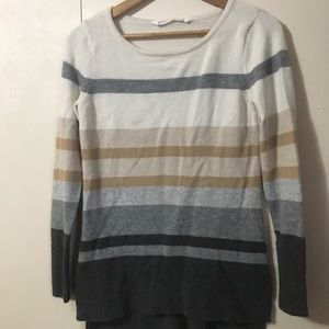 Athleta 100% cashmere color block sweater